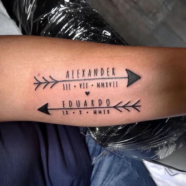 Forearm Name Tattoo