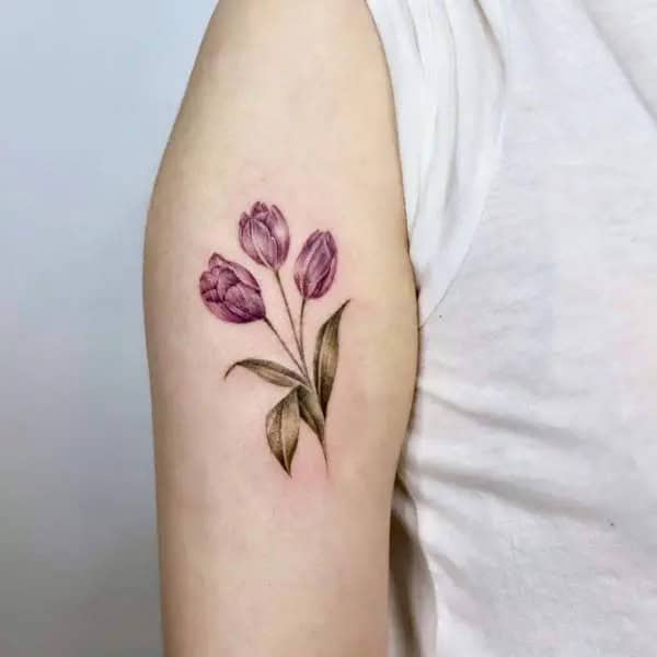 Purple Tulip Tattoo