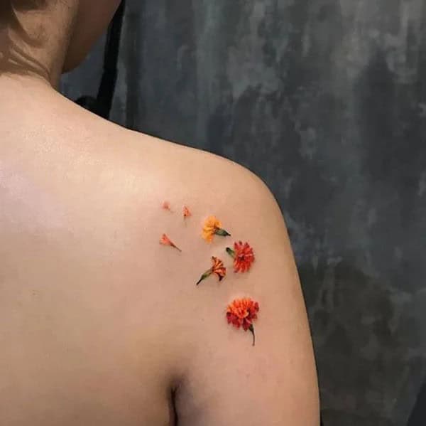 Small Marigold Tattoo