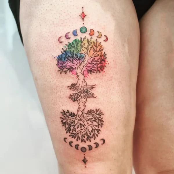 Chakra Tree Of Life Tattoo