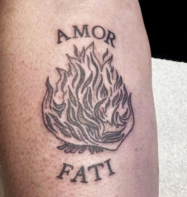 Geometric Amor Fati Tattoo