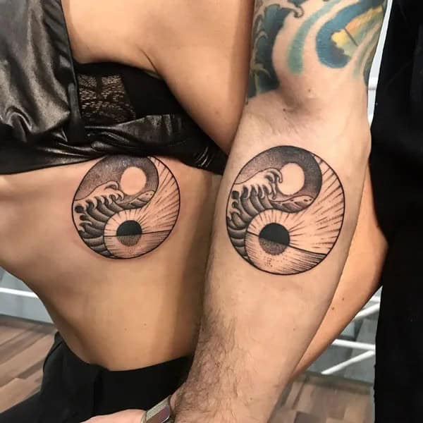 Yin Yang Couple Tattoo