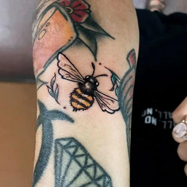 Traditional Bee Tattoo