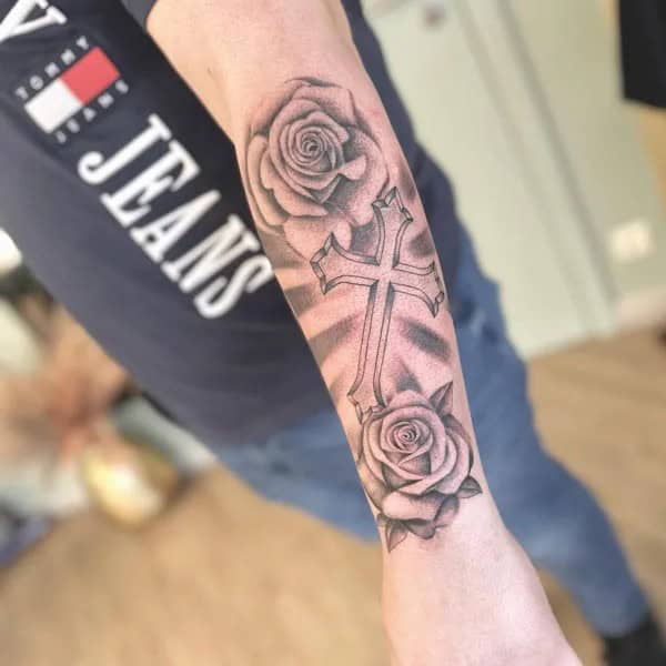 Cross Forearm Tattoo