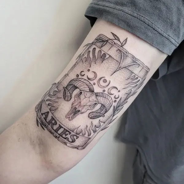 Aries Tarot Card Tattoo