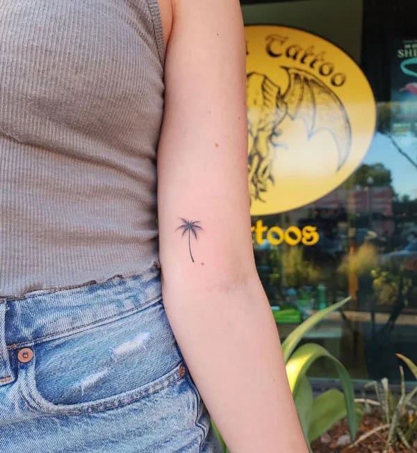 Small Palm Tree Tattoo