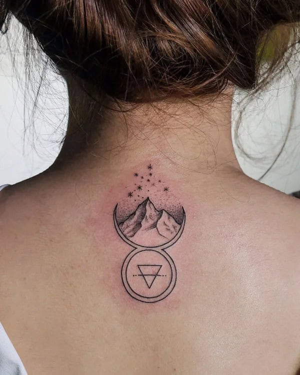 Feminine Mountain Tattoo