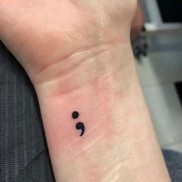 Small Semicolon Tattoos