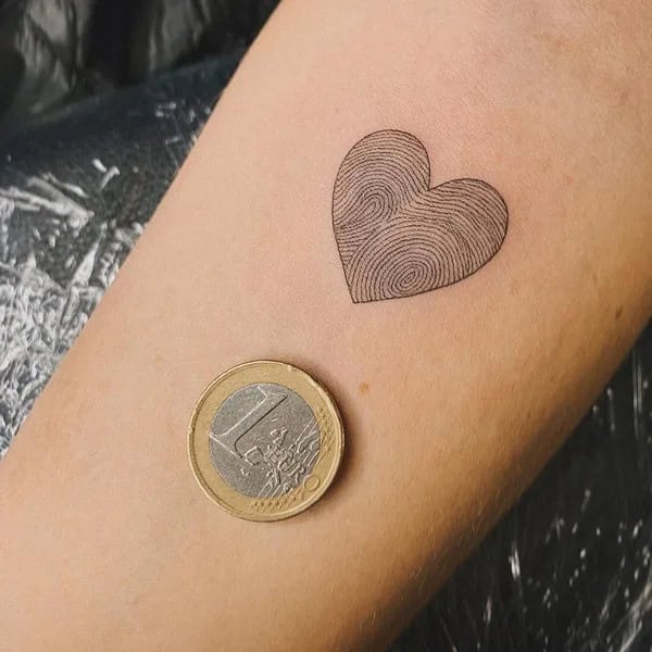 Heart Fingerprint Tattoo