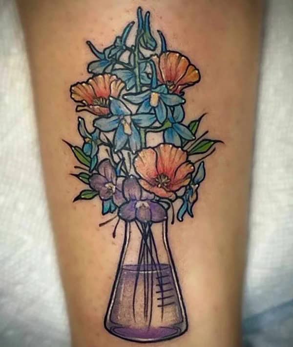 Larkspur and Poppy Tattoo