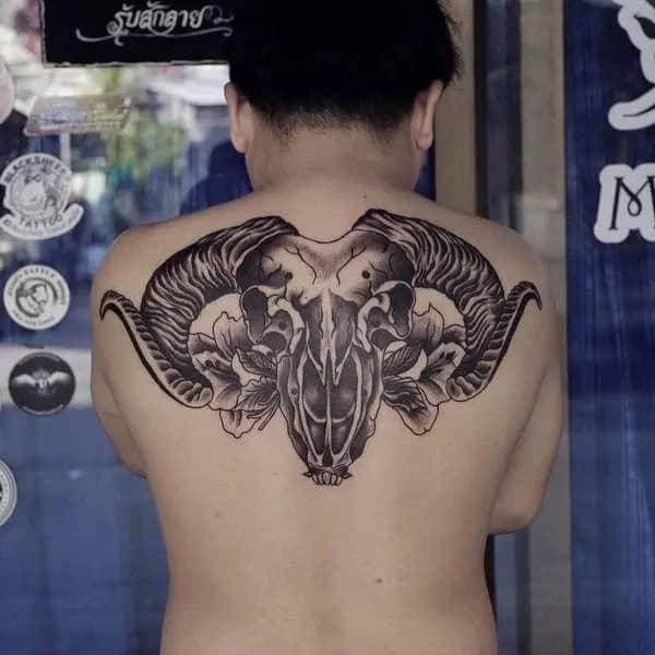 Baphomet Back Tattoo