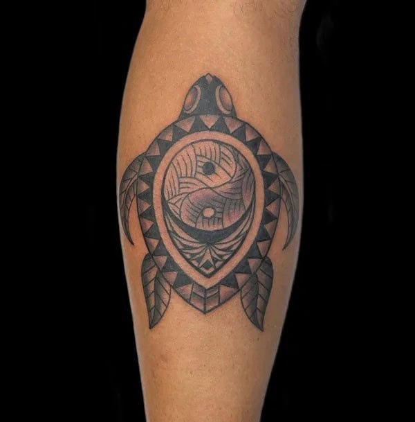 Turtle Yin Yang Tattoo