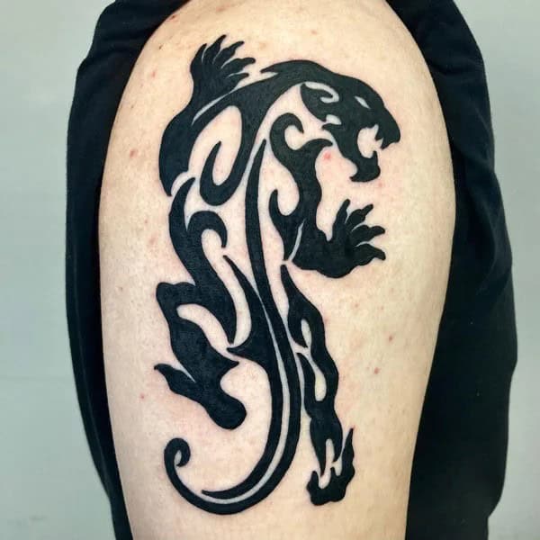 Black Panther Arm Tattoo