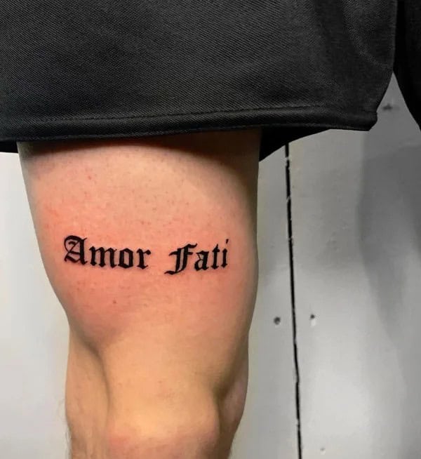 Geometric Amor Fati Tattoo