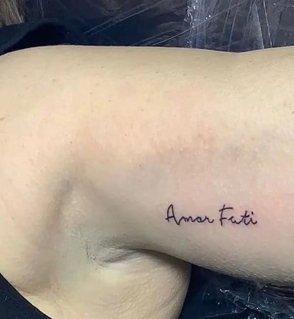 Geometric Amor Fati Tattoo