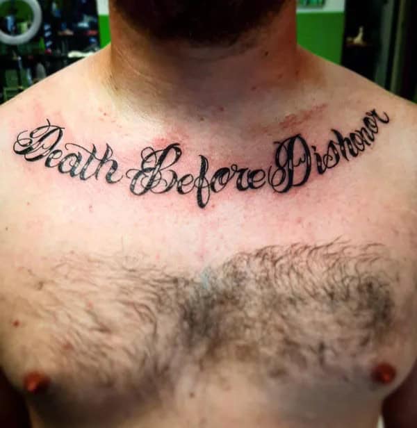 Death Before Dishonour Bicep Tattoo