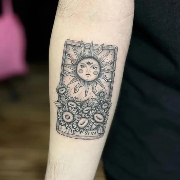 The Sun Tarot Card Tattoo