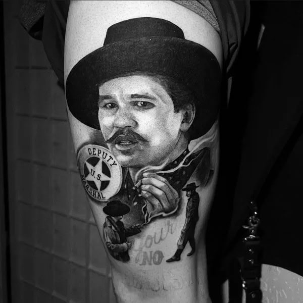 Doc Holliday Chest Tattoo