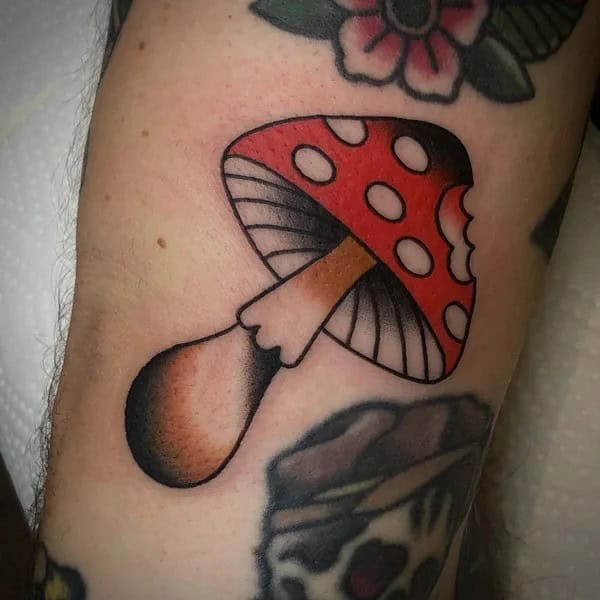 Traditional Mushroom Tattoo