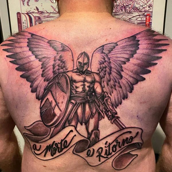 Spartan Angel Tattoo