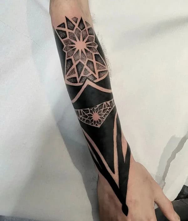 Forearm Negative Space Tattoo