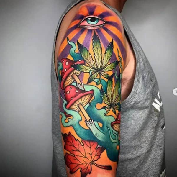 Weed Sleeve Tattoo