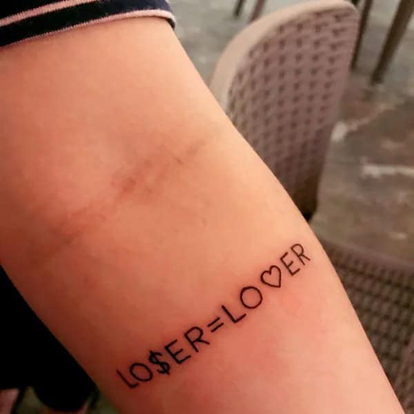 Evil Loser Lover tattoo