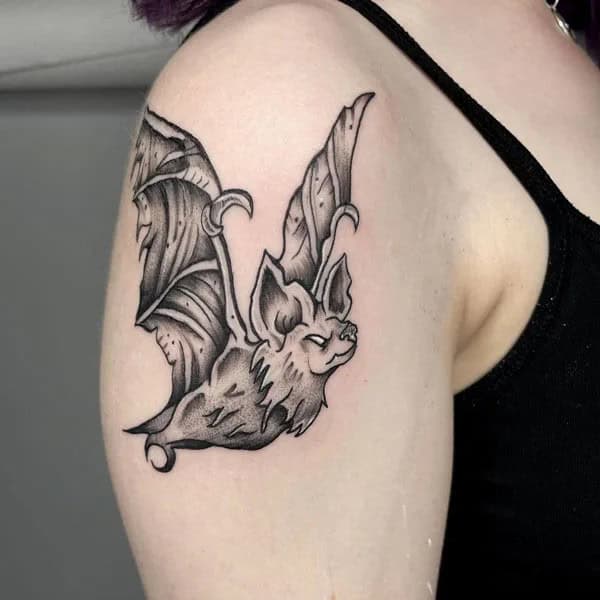 Bat Tattoo On Hand