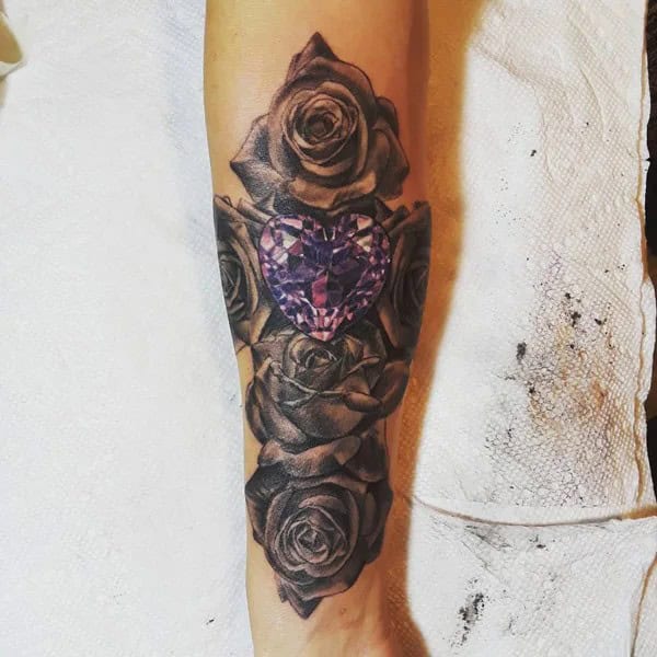 Purple Diamond Tattoo