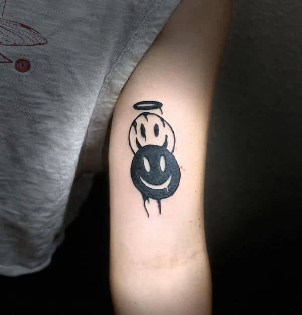 Small “Good vs. Evil” Tattoo