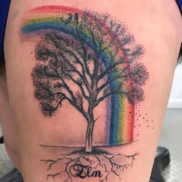 Family Tree and Rainbow Tattoo