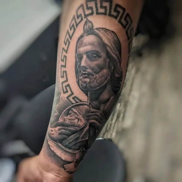 San Judas Flag Tattoo