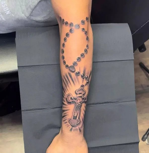 Rosary Hand Tattoo