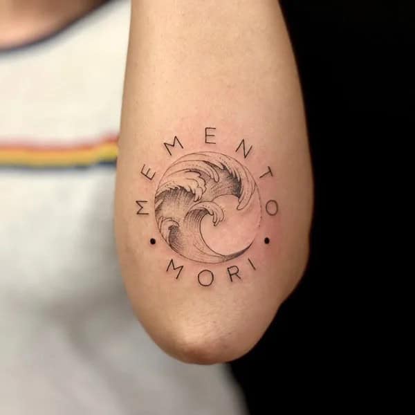 Memento Mori Ocean Wave Tattoo