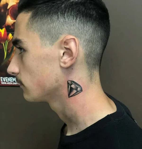 Diamond Neck Tattoo