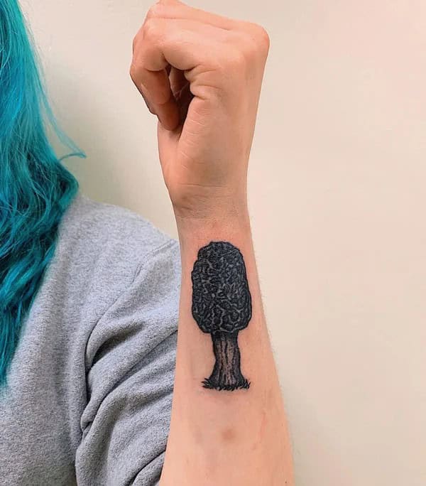 Morel Mushroom Tattoo