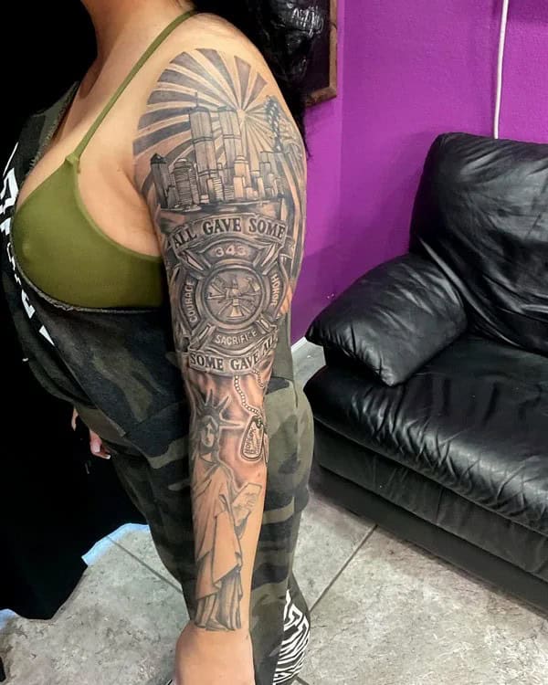 Patriotic Sleeve Tattoo