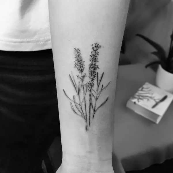 Floral Lavender Tattoo