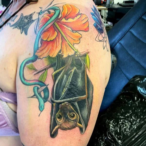 Bat Tattoo On Hand