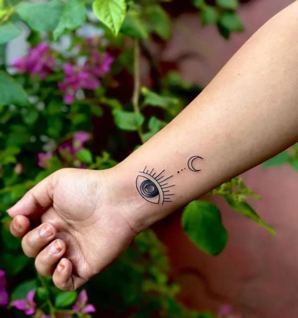 Evil Eye Wrist Tattoo