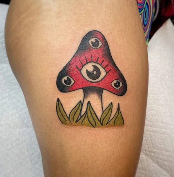 Traditional Mushroom Tattoo