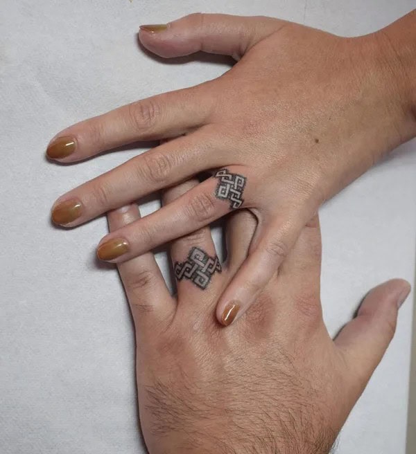 Celtic Wedding Ring Tattoo