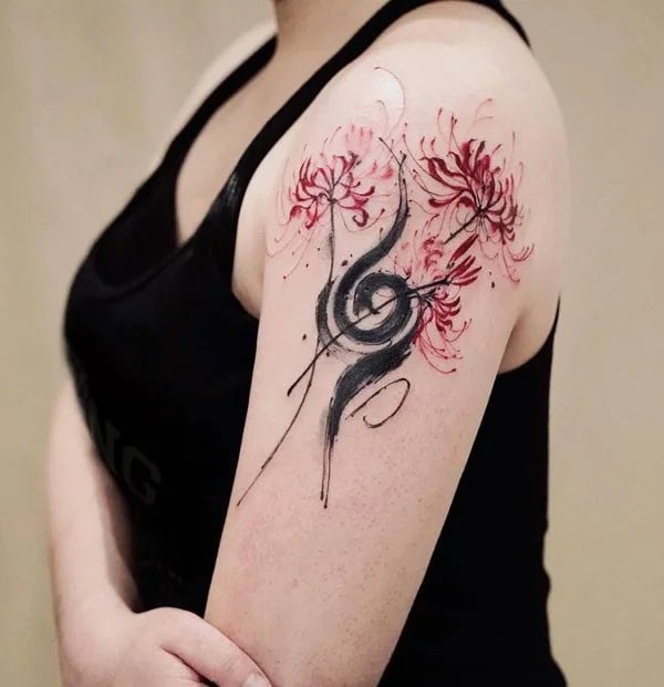 Demon Slayer Spider Lily Tattoo