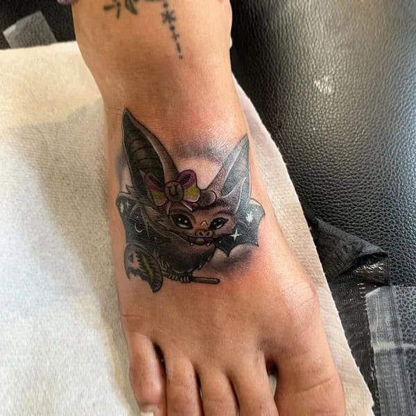 Bat Tattoo On Hand