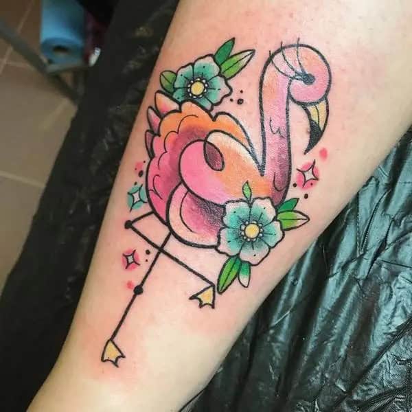 Girly Flamingo Tattoo