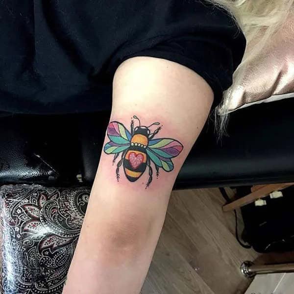 Cute Bee Tattoo