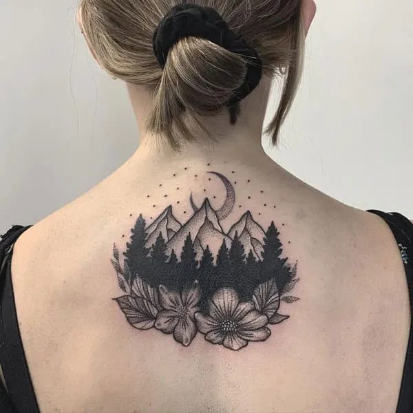 Mountain Scene Tattoo