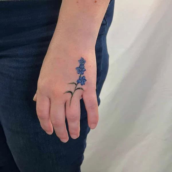 Small Larkspur Tattoo