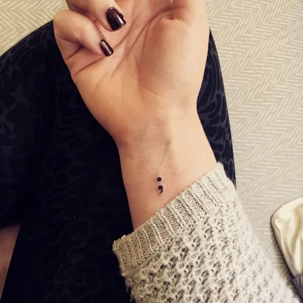 Small Semicolon Tattoos