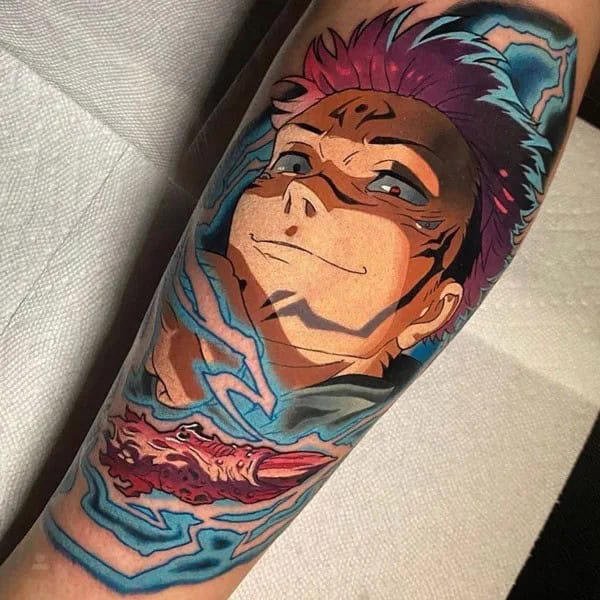 “Jujutsu Kaisen” Neck Tattoo